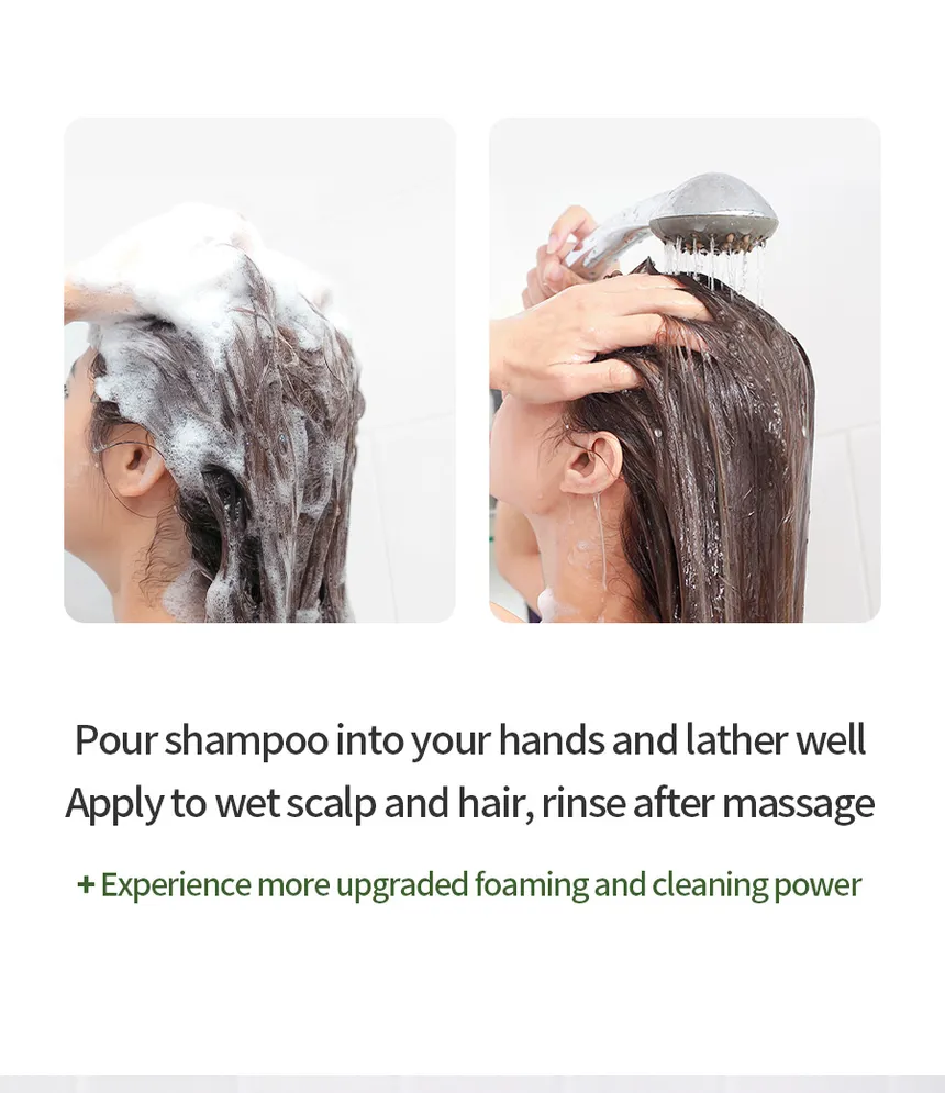 Before and after using Bonajour Green Tea Shampoo - healthier scalp and reduced dandruff