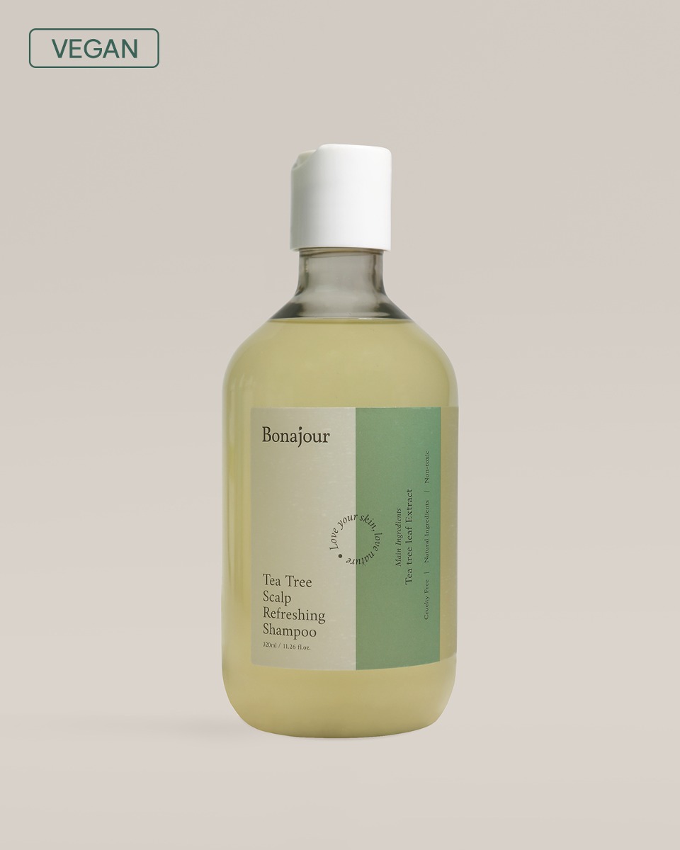 Bonajour Green Tea Shampoo 500ml - Korean scalp care with Jeju green tea, sulfate-free & silicone-free