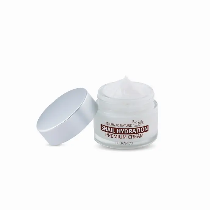 Cleranico Snail Hydration Cream Texture – Richer Than COSRX Close-up of Cleranico Snail Hydration Premium Cream texture – ultra-rich, silky, and deeply nourishing. Thicker and more luxurious than COSRX snail creams. Perfect for intense hydration and glowing skin